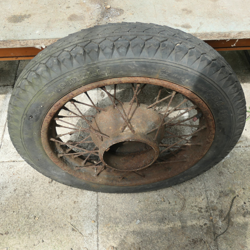 1930s ,Vintage Car Spoked Wheel, For Restoration Alvis Jaguar MG Bentley Lagonda etc