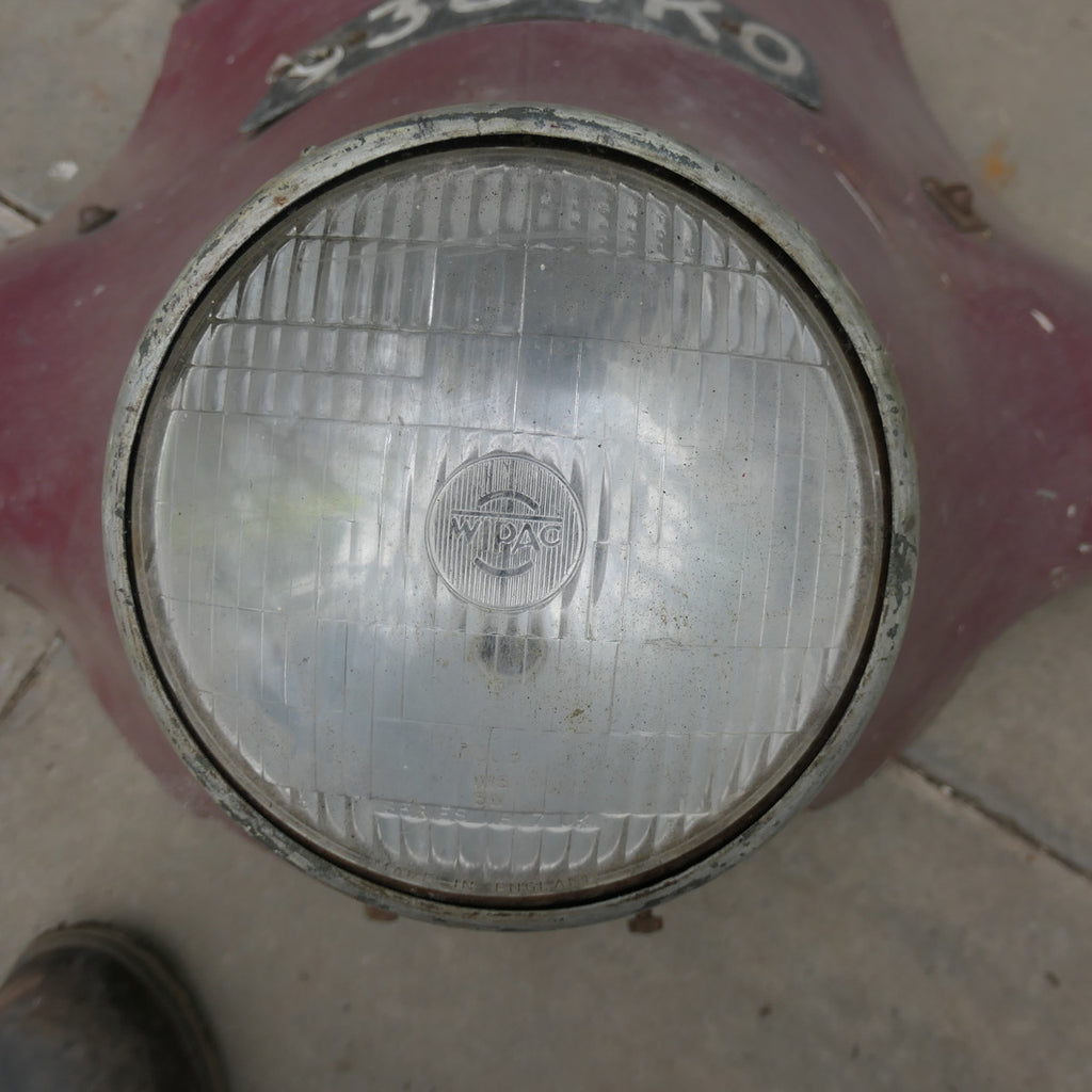 1950s Double Screen and Headlght RARE,Avon Fairing, Maroon With Headlght RARE