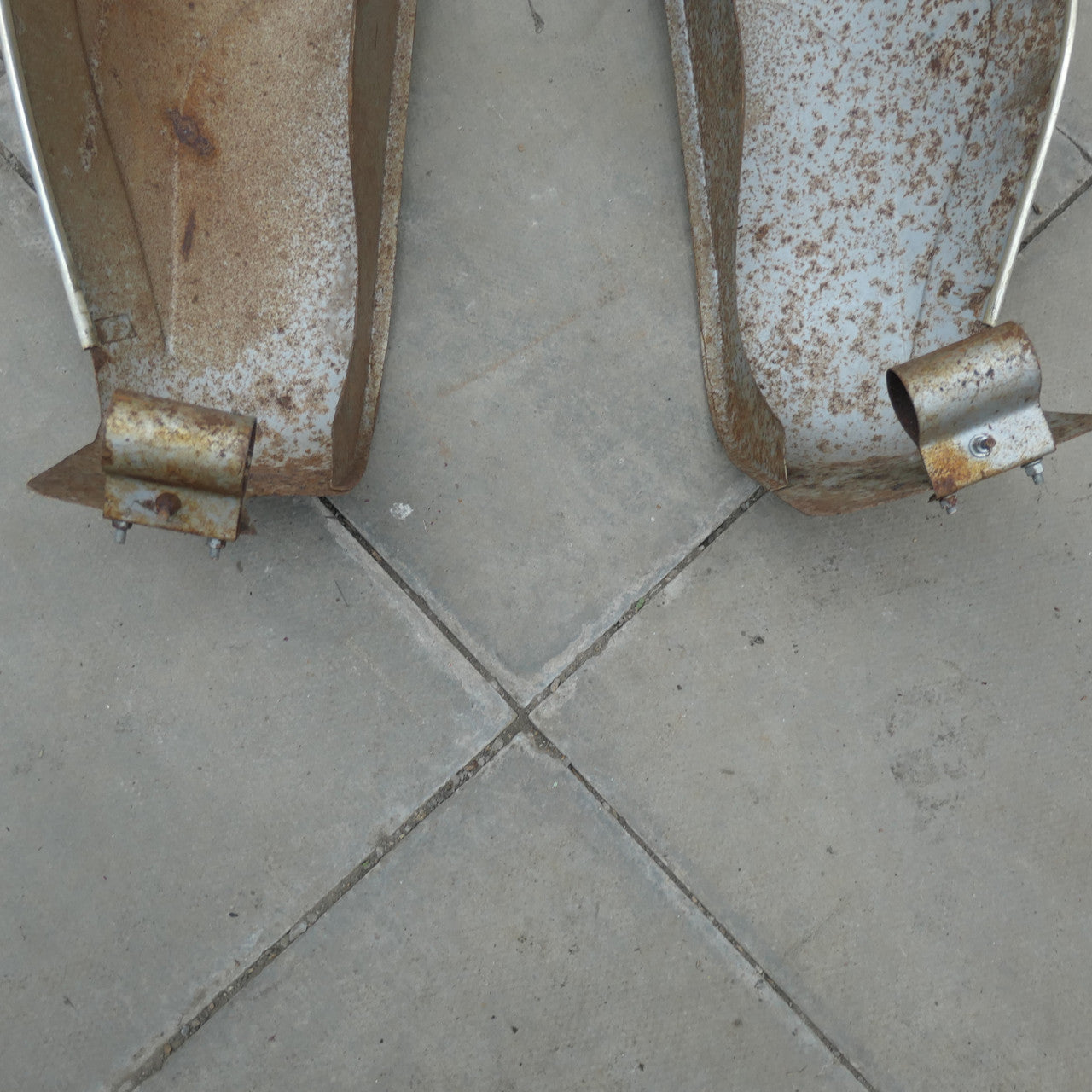 ,Vintage Legshields, Very Solid Scooter Maybe? Unusual
