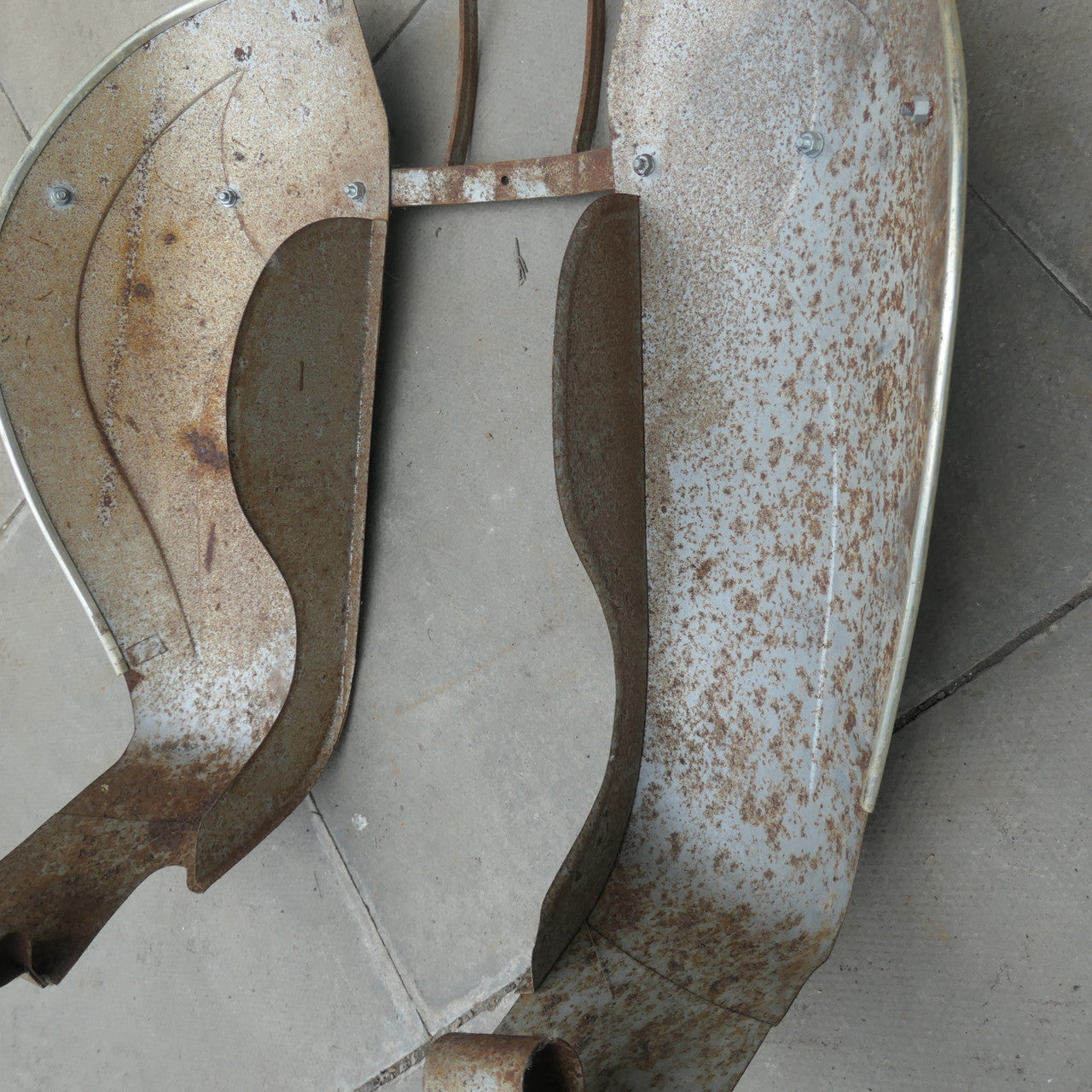 ,Vintage Legshields, Very Solid Scooter Maybe? Unusual