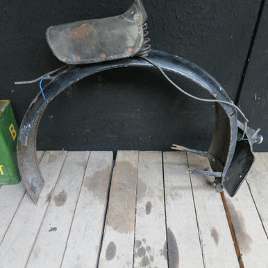 Vintage 1940s 50s Motorcycle ,Rear Mudguard, Pillion Seat Rear Light Number Plate Wiring and Stays