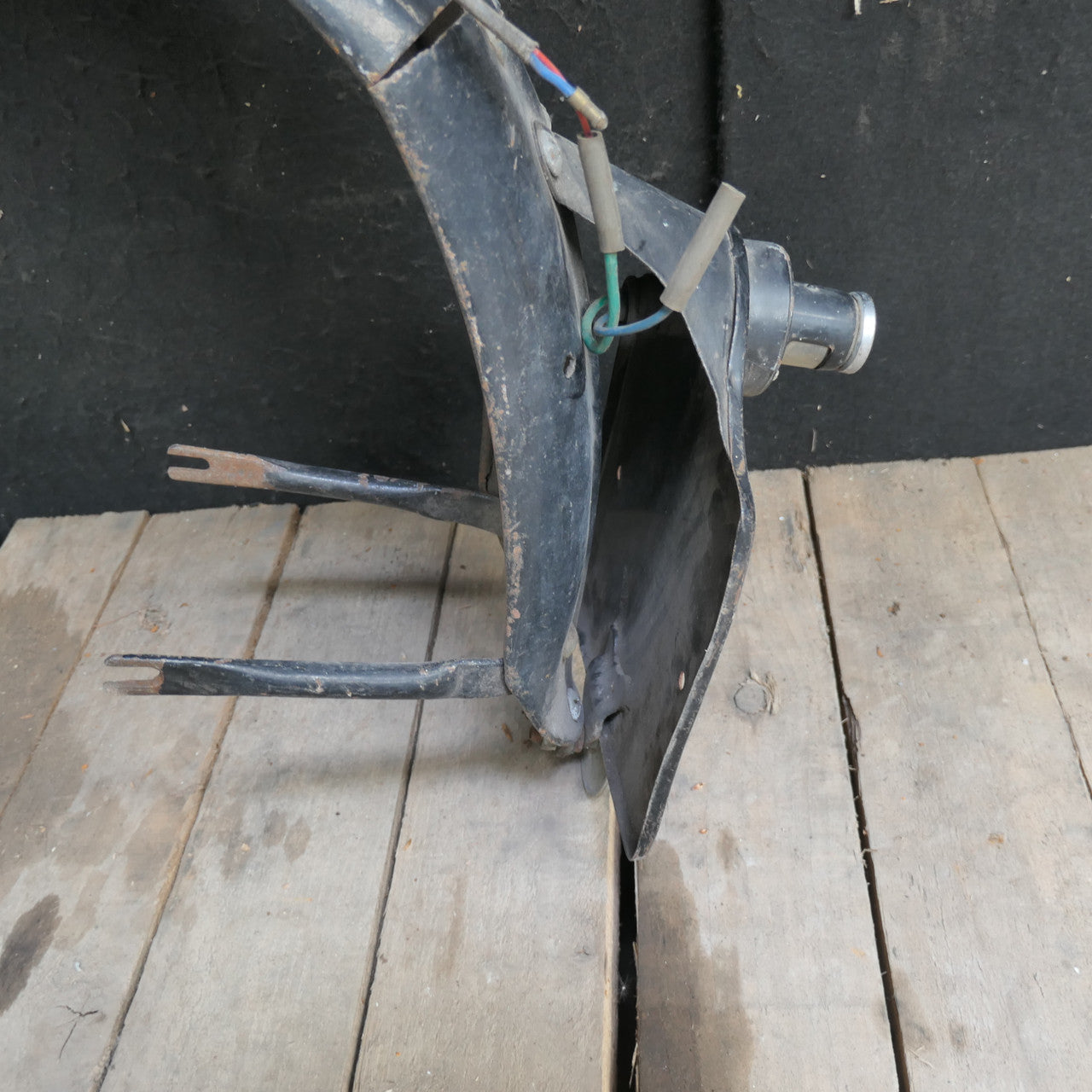Vintage 1940s 50s Motorcycle ,Rear Mudguard, Pillion Seat Rear Light Number Plate Wiring and Stays