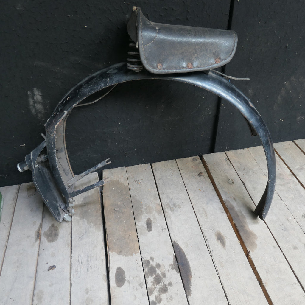 Vintage 1940s 50s Motorcycle ,Rear Mudguard, Pillion Seat Rear Light Number Plate Wiring and Stays