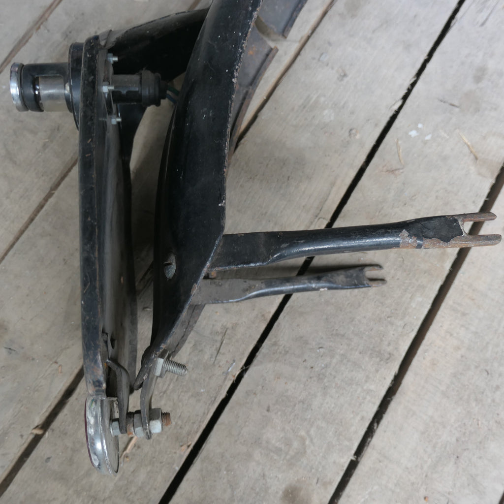 Vintage 1940s 50s Motorcycle ,Rear Mudguard, Pillion Seat Rear Light Number Plate Wiring and Stays