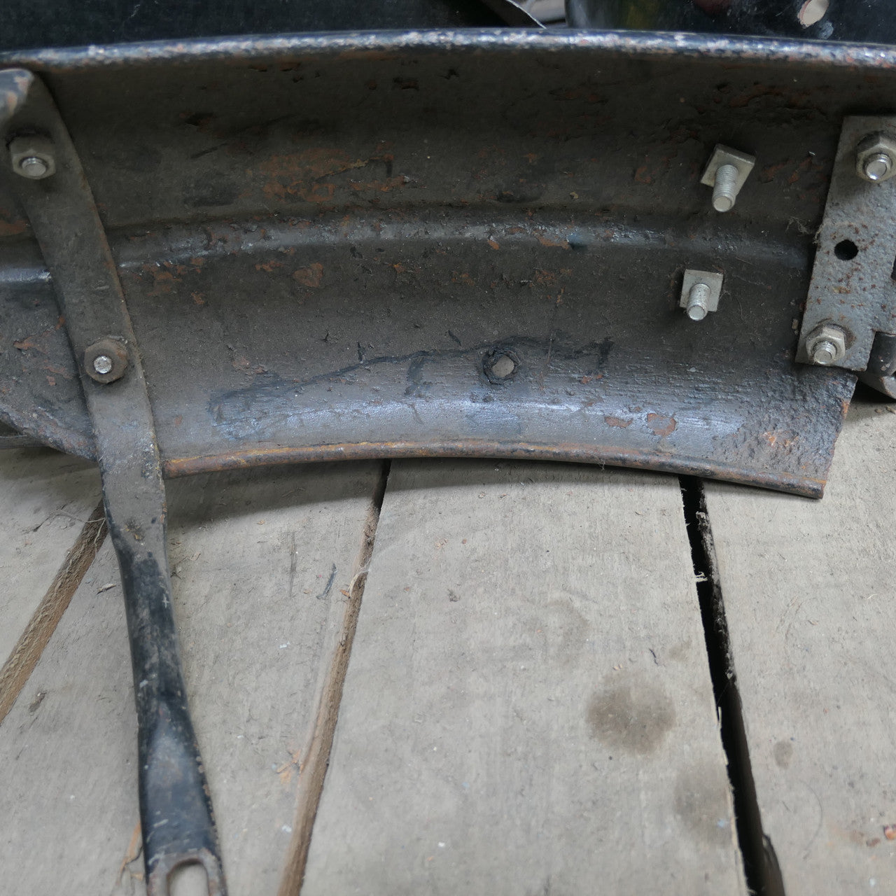 Vintage 1940s 50s Motorcycle ,Rear Mudguard, Pillion Seat Rear Light Number Plate Wiring and Stays