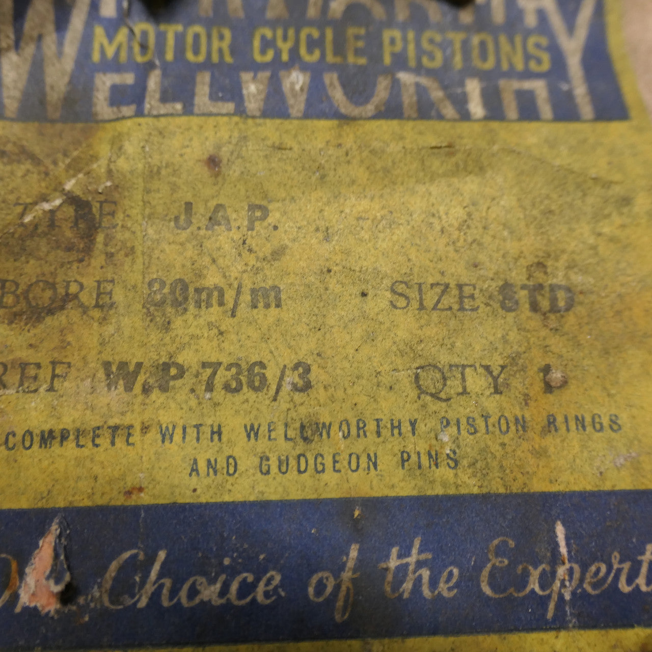 ,JAP-Matchless Piston, Genuine NOS 80mm bore Standard Size