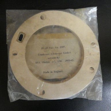 BSA A7A10 Crankcase ,Chaincase Gasket, 1950-TO-1962 Genuine NOS 2027
