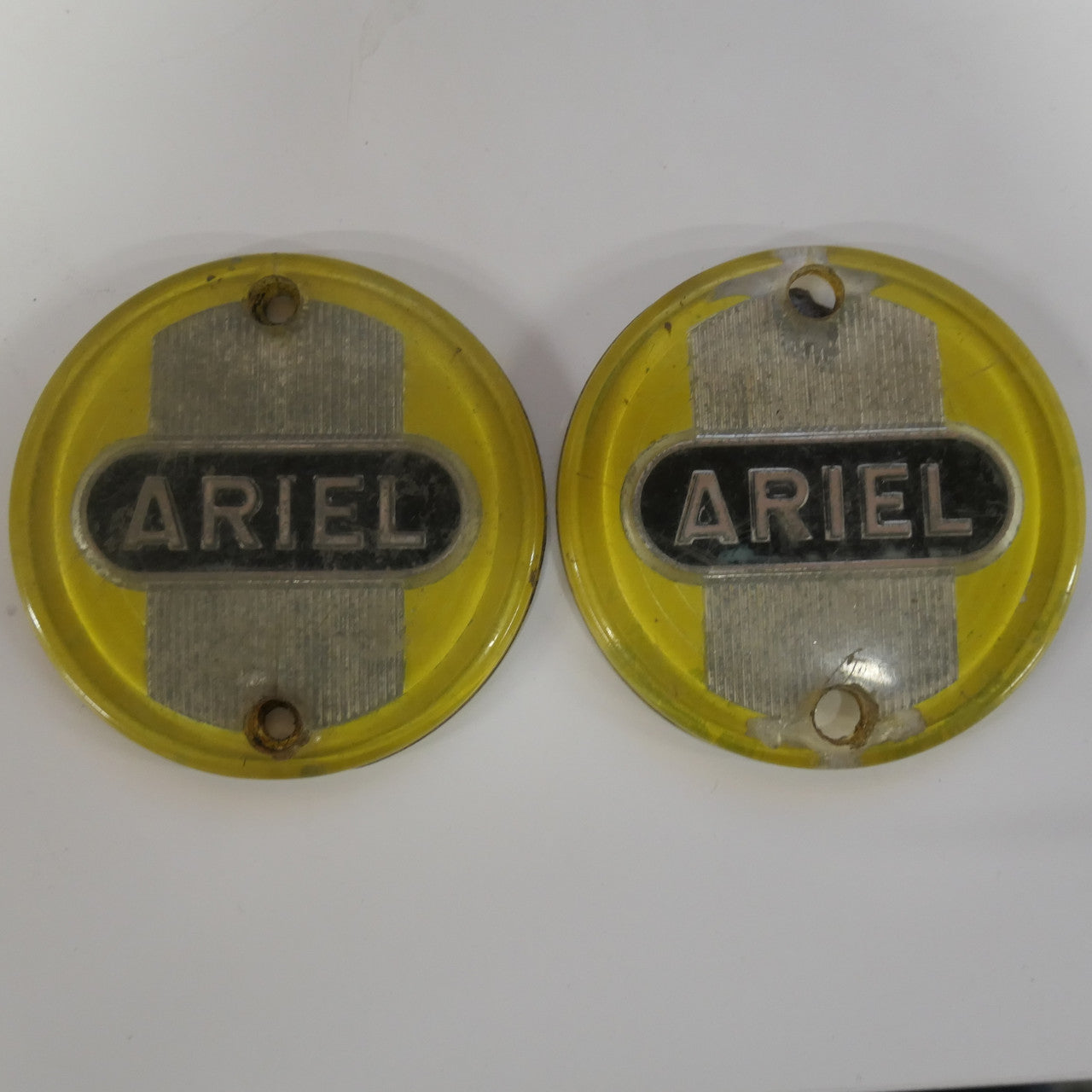 ,Ariel Round Tank Badges, (pair) Used