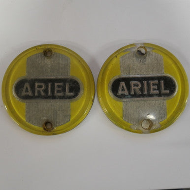 ,Ariel Round Tank Badges, (pair) Used