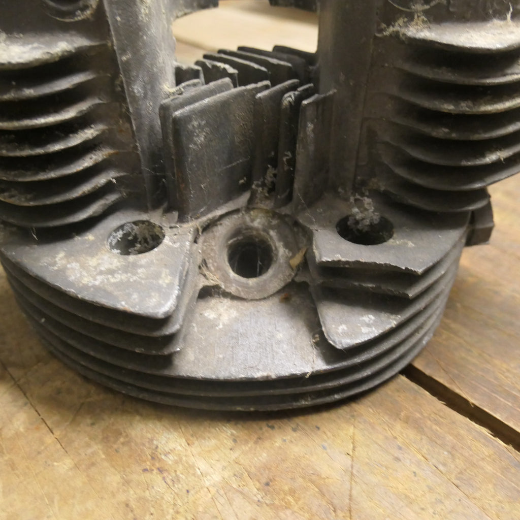 Triumph Tiger Cub ,T20 Cylinder Head, two broken fins