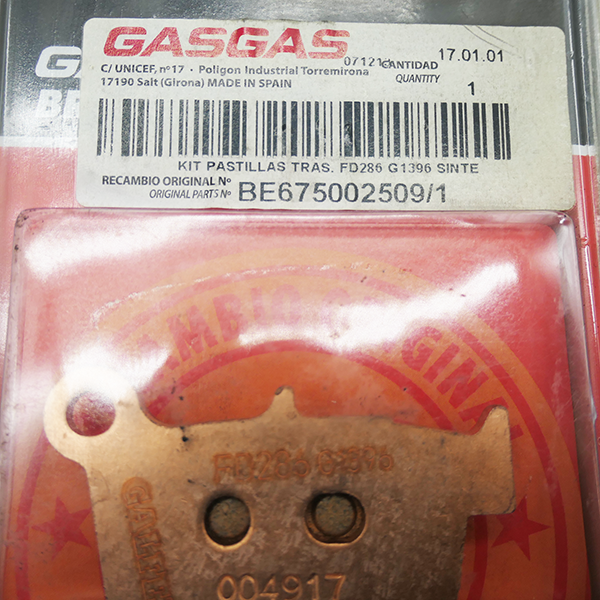 Gas Gas EC 2010-2018 ,Galfer Rear Brake Pads, Genuine BE675002509/1
