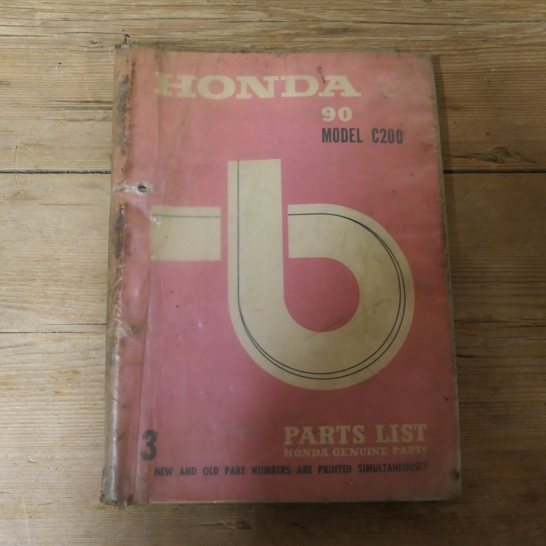 Honda 90  Model C200  Genuine Parts List,  Used.