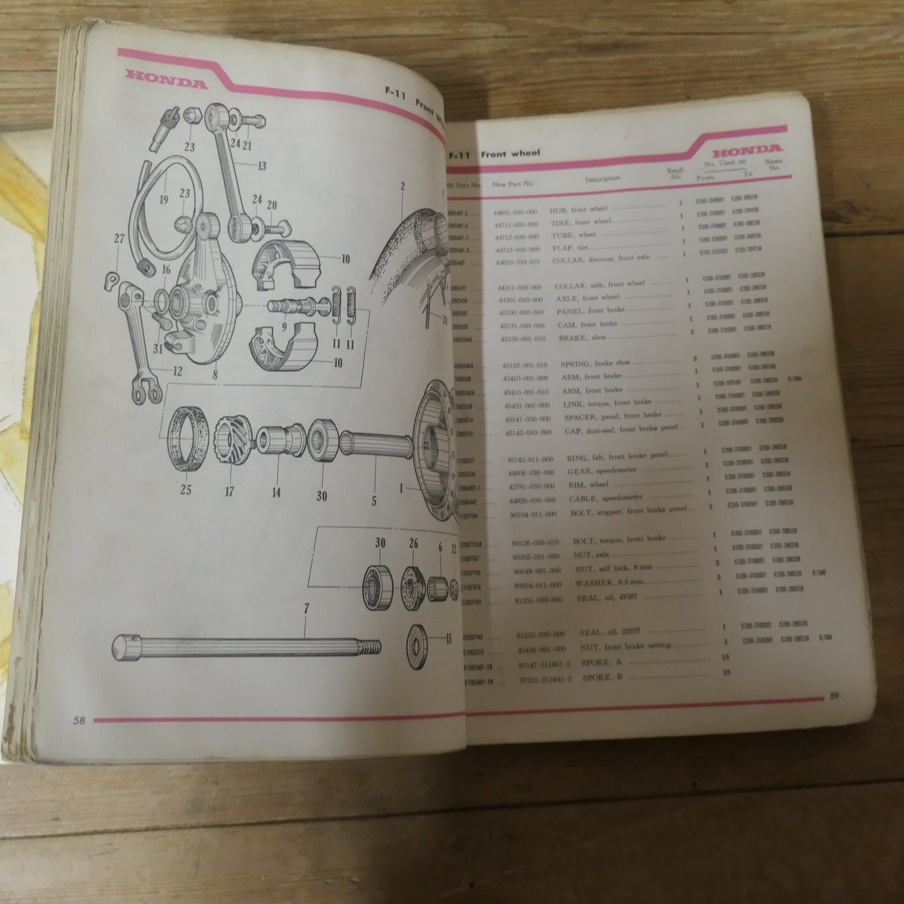 Honda 90  Model C200  Genuine Parts List,  Used.