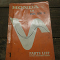 Honda 50 Model ,SS50Z (E) Parts List, used genuine original Honda Part