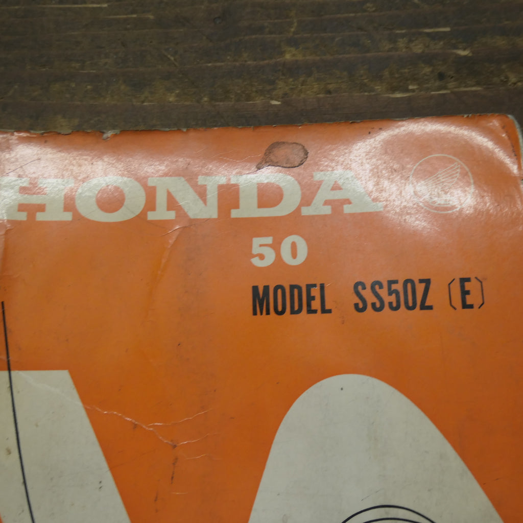 Honda 50 Model ,SS50Z (E) Parts List, used genuine original Honda Part