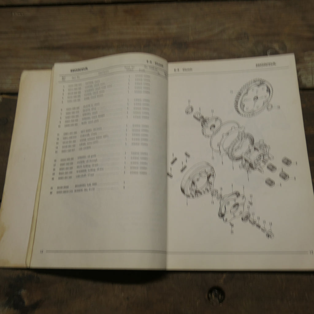 Honda 50 Model ,SS50Z (E) Parts List, used genuine original Honda Part
