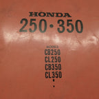 Honda  CB250,350,CL250,350 Genuine Shop Manual  1968
