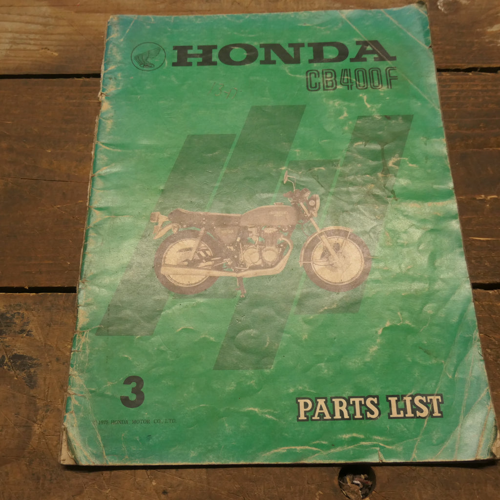 Honda CB400F ,Parts List, Genuine Honda Part 1974.,