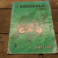 Honda CB400F ,Parts List, Genuine Honda Part 1974.,