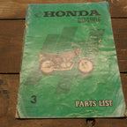 Honda CB400F ,Parts List, Genuine Honda Part 1974.,