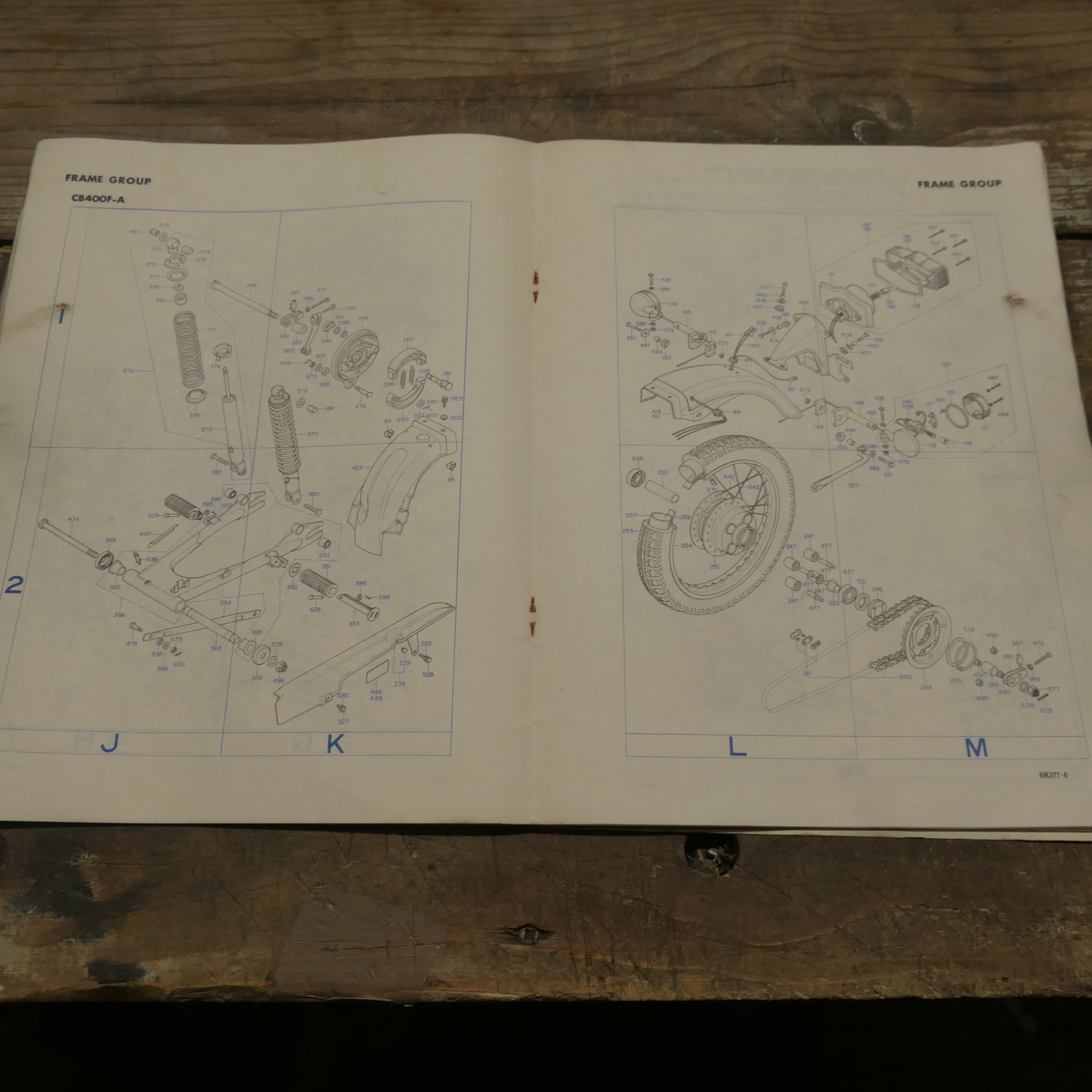 Honda CB400F ,Parts List, Genuine Honda Part 1974.,