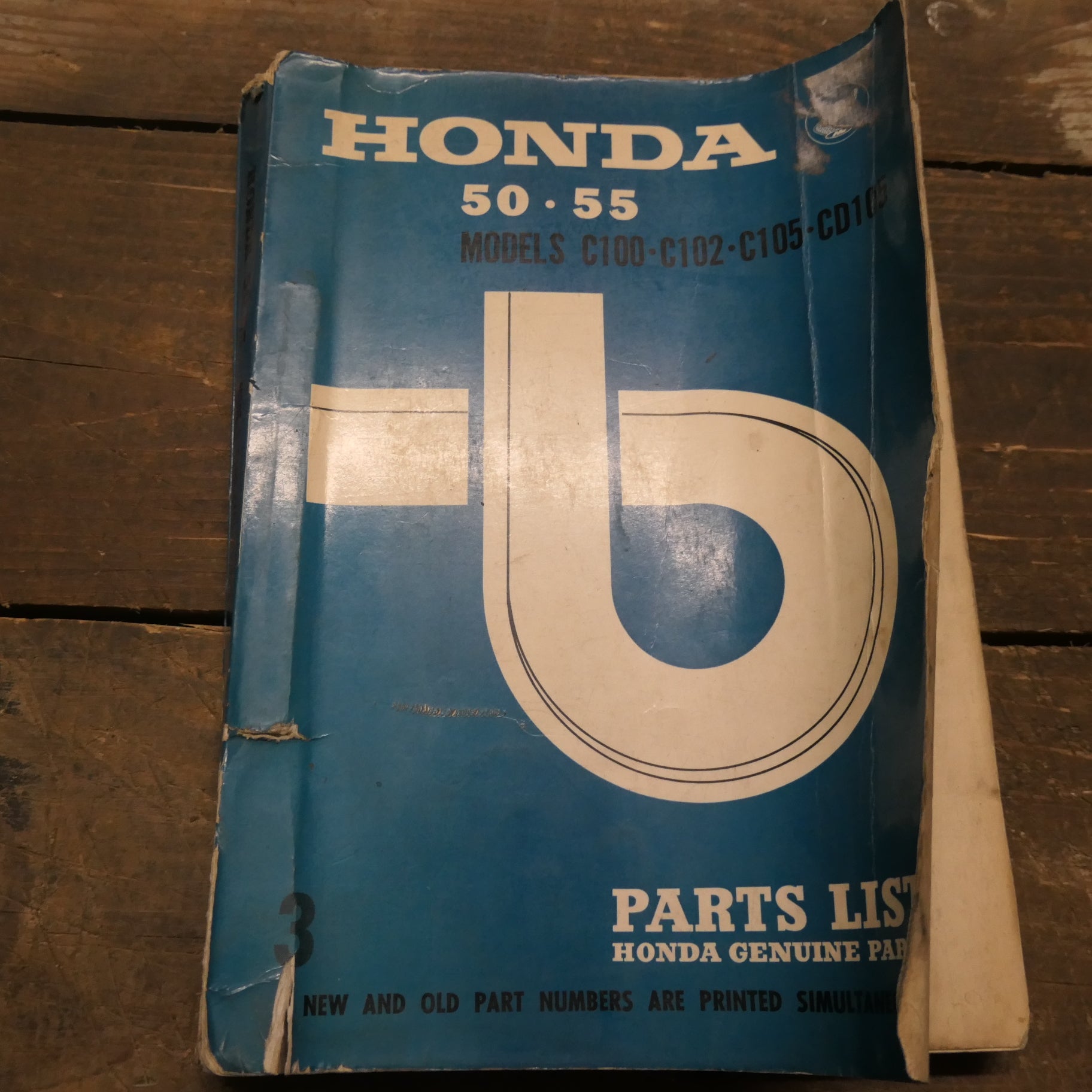 Honda 50-55  Original  Parts List, Used.