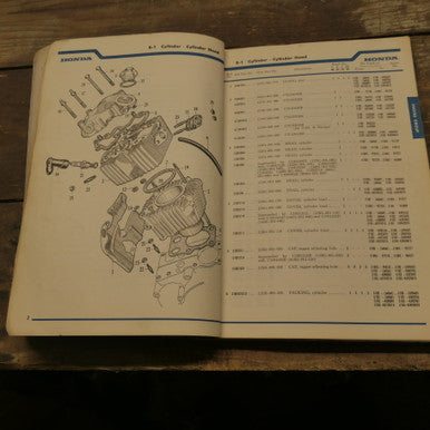 Honda 50-55  Original  Parts List, Used.