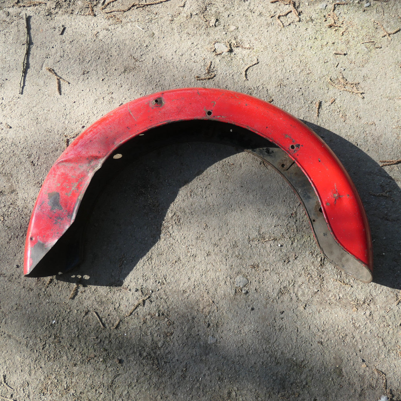 BSA C15 ,Rear Mudguard, Original Part for restoration Red
