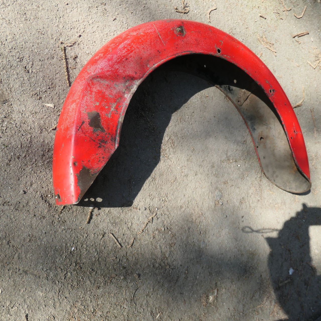 BSA C15 ,Rear Mudguard, Original Part for restoration Red