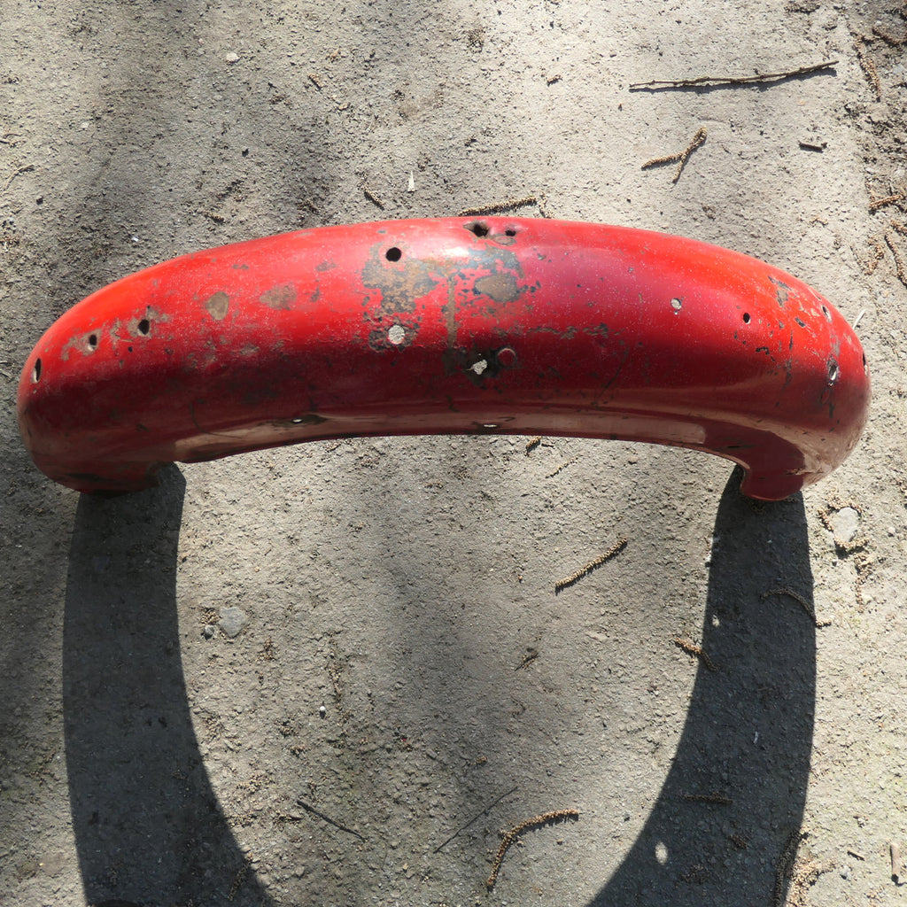 BSA C15 ,Rear Mudguard, Original Part for restoration Red