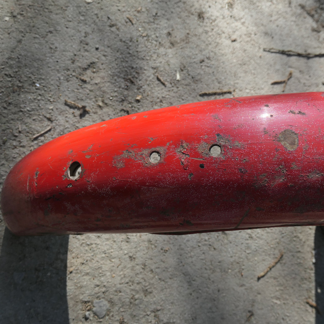 BSA C15 ,Rear Mudguard, Original Part for restoration Red