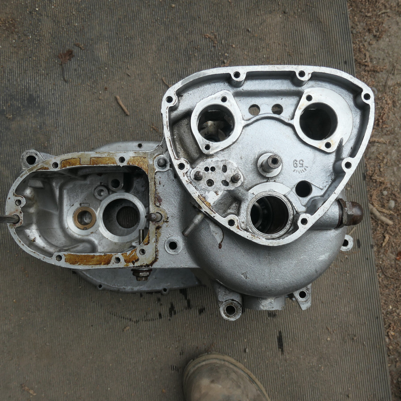 1960 Triumph ,3TA Crankcases, 350 Twin matching case numbers