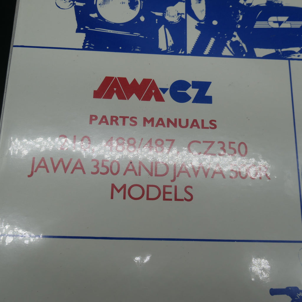 Genuine ,Jawa-CZ Parts Manuals, 350cc & 500cc NOS In English