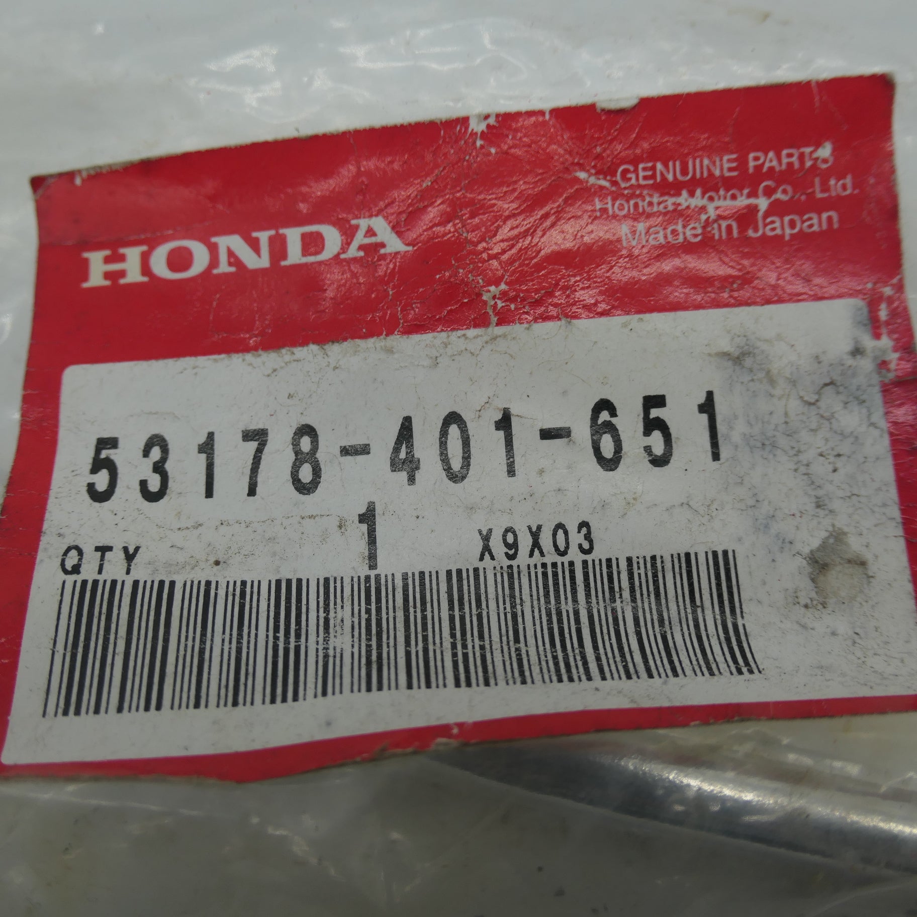 Honda CB72 CB77 ,Left Side Clutch Lever, Genuine NOS Honda Part Number 53178-401-651
