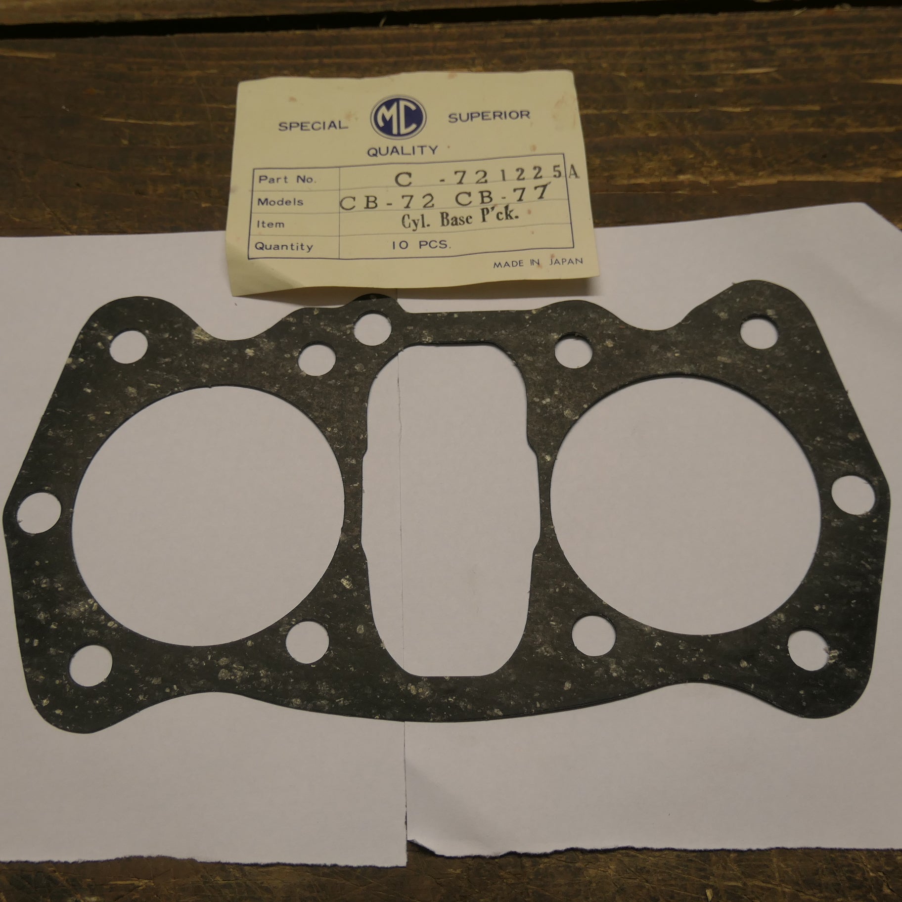 Honda CB72 CB77 ,Cylinder Base Gasket, NOS 12191-259-010