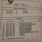 Honda MTX MBX ,Top end Gasket Set, Genuine NOS 115400