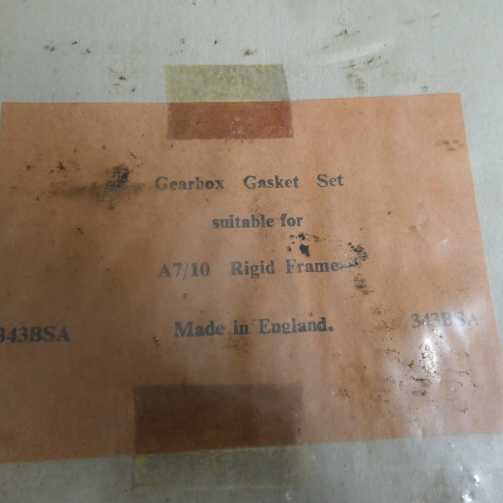 BSA A7 A10 Rigid Frame ,Gearbox Gasket Set,343BSA Genuine NOS