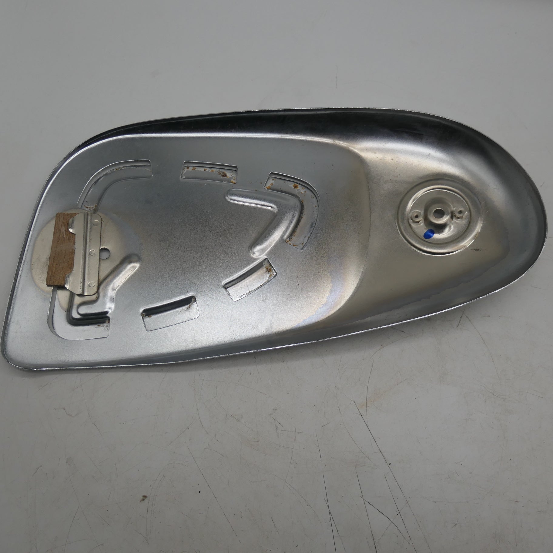 Honda C110,Left Side Chrome Tank Panel, Genuine NOS Part Number 17650-011-000