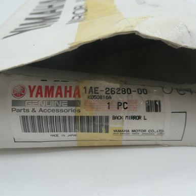 Yamaha RD350LC Left Side Mirror Assy, NOS, 1AE-26280-00