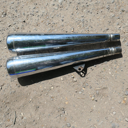 Honda CX500 Used Silencer Pair made by Brituro, Used Part in Good Condition