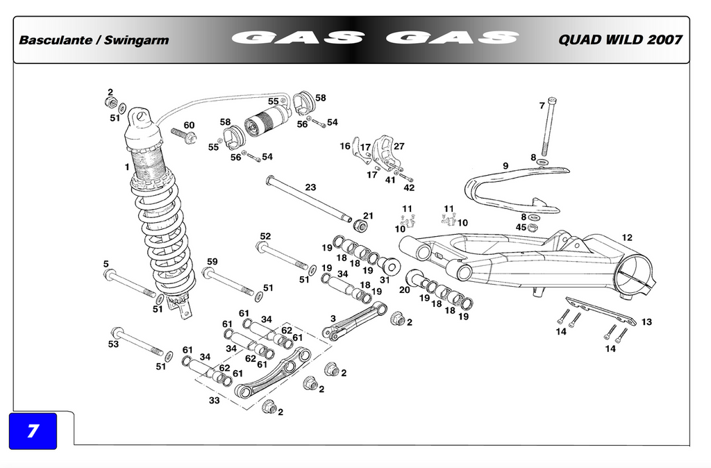 Gas Gas Quad 450 ,Suspension Connecting Rod, Genuine NOS