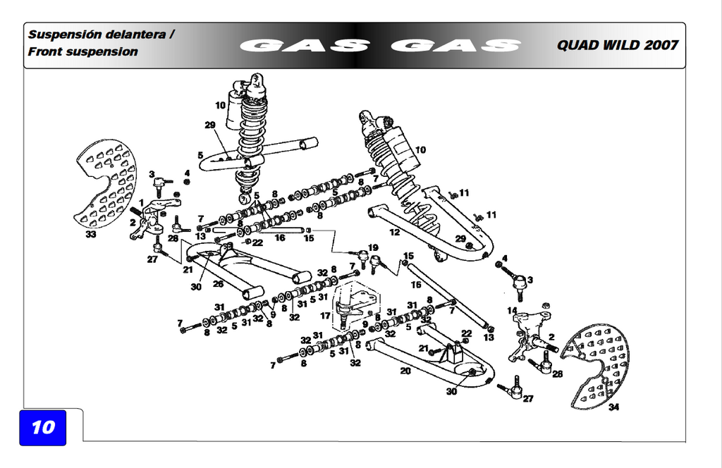 Gas Gas HP Wild 300/450 2007 onwards ,Lower Steering Joint, Genuine NOS Part Number BQ450714059