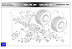 Gas Gas HP Wild 450 2007 ,Rear Wheel Hub, Genuine NOS Part Number BQ450718022