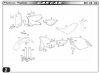 Gas Gas MC65 White Left & Right ,Radiator Panel Kit, Genuine NOS