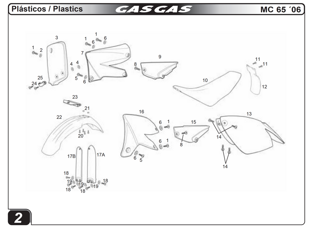 Gas Gas MC65 Black Left & Right ,Radiator Panel Kit, Genuine NOS