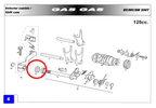Gas Gas EC125 2003-2014 ,Gear Selector Seal, Part Number ME120136048