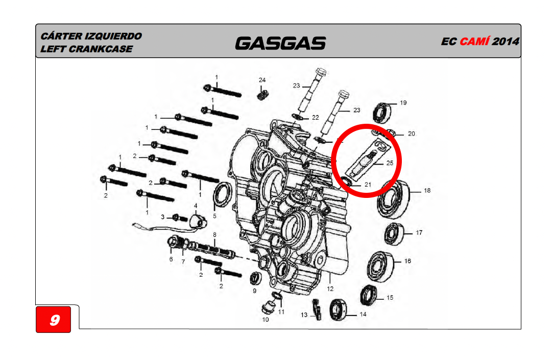 Gas Gas EC Cami AJP PR5 ,Clutch Housing Lever, Genuine NOS 22313ME300000