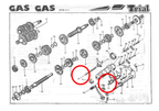 Gas Gas Delta GT JTR JT JTX TXT Pampera ,Selector Fork Axle,  M03638001