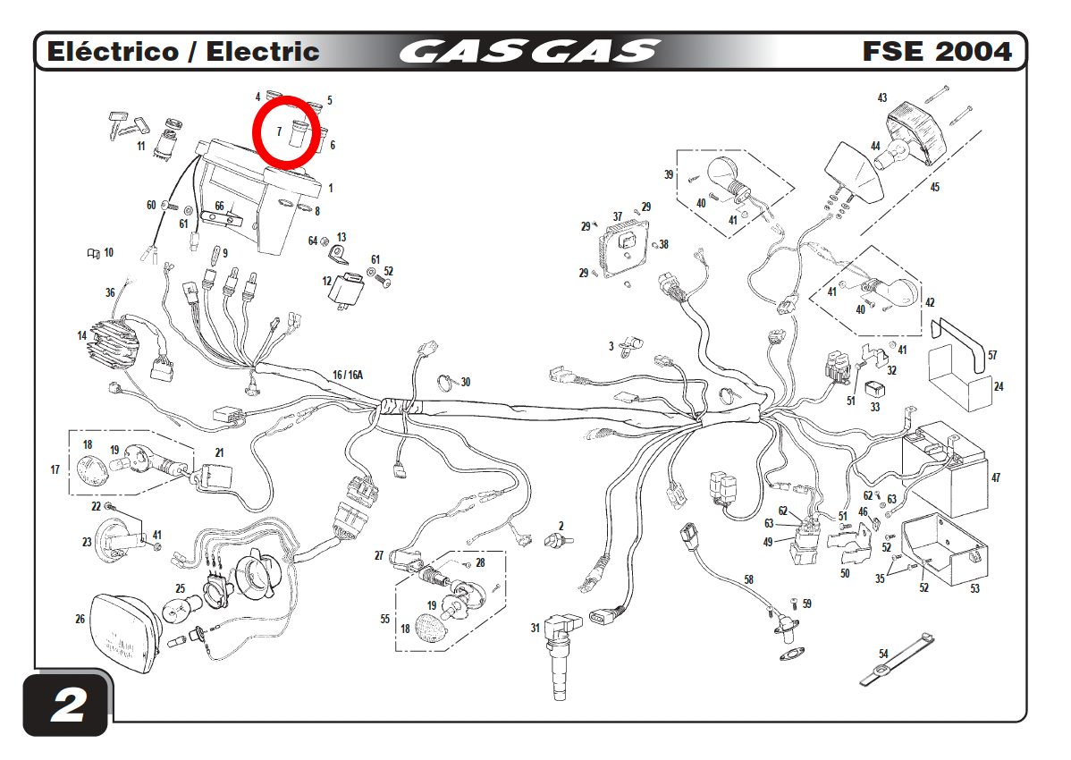 Gas Gas EC FSE TXT Pampera ,Indicator Bulb Cover, NOS BE250134038
