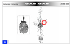 Gas Gas EH-SM 125 2T Dellorto ,Carburator adaptor, Genuine NOS BE781102508